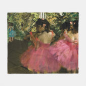 Couverture Polaire Ballerines dans le rose par Edgar Degas (Devant (Horizontal))