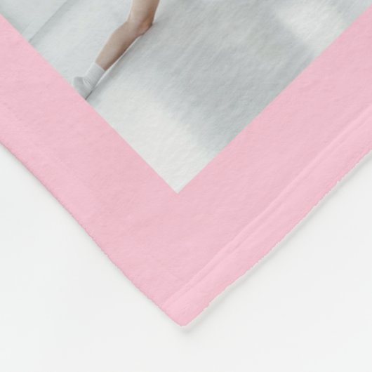 Couverture Polaire Ballet 7 Photo Collage rose (Coin)