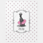 Couverture Polaire Ballet Ballerina Princesse Greyhound Chig (noir) (Devant)