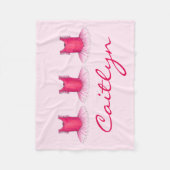 Couverture Polaire Ballet rose Tutu danseuse Ballerina personnalisée (Devant)