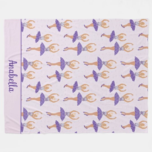 Couverture Polaire Ballet scandinave Ballerina Custom (Devant (Horizontal))