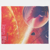 Couverture Polaire Ballon à air chaud extrême sur paysage volcanique (Devant (Horizontal))