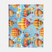 Couverture Polaire Ballon à air chaud volant coloré (Devant)