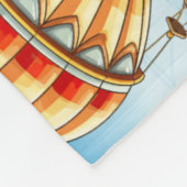Couverture Polaire Ballon à air chaud volant coloré (Coin)