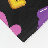 Couverture Polaire Ballons animaux de Whimsical et lettres d'amour (Coin)