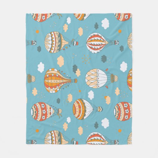 Couverture Polaire Ballons colorés Festive Motif Design (Devant)