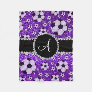 Couverture Polaire Ballons de football de pourpre d'indigo de parties