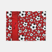 Couverture Polaire Ballons de football nommés faits sur commande de (Devant (Horizontal))