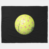 Couverture Polaire Ballons De Golf Jaune Sur Noir, (Devant (Horizontal))