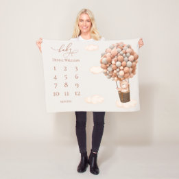 Couverture Polaire Ballons d'ours Brown Bébé Blanke Blanke Blanche po