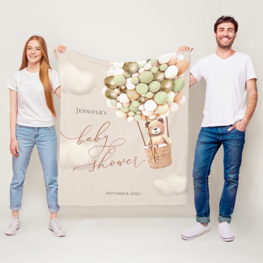 Couverture Polaire Ballons d'ours Neutral Douche Virtuelle Arrière-pl (En situation)