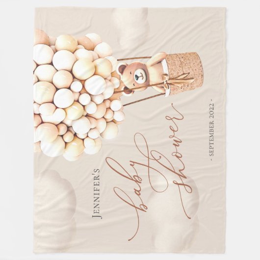 Couverture Polaire Ballons d'ours Neutre Douche virtuelle virtuelle a (Devant)