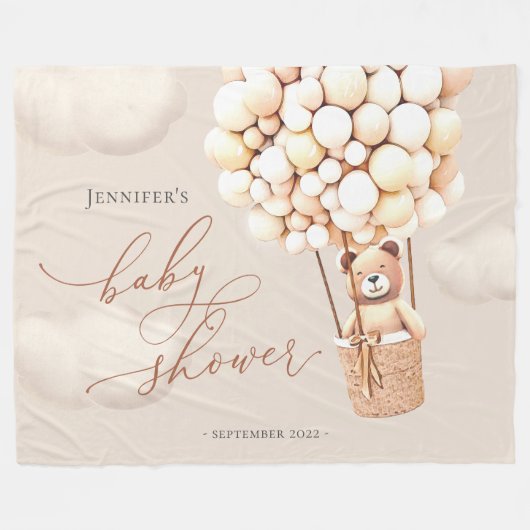 Couverture Polaire Ballons d'ours Neutre Douche virtuelle virtuelle a (Devant (Horizontal))