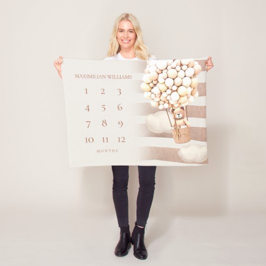 Couverture Polaire Ballons d'ours neutres selon le sexe Jalon Bébé Bl (En situation)