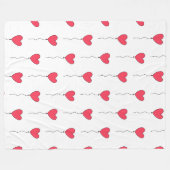 Couverture Polaire Ballons en forme de cœur (Devant (Horizontal))