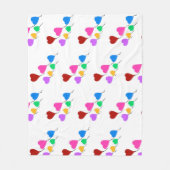 Couverture Polaire Ballons en forme de cœur (Devant)