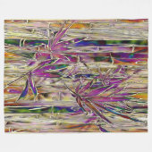 Couverture Polaire Bambou Arbre Peinture numérique Blanche Art origin (Devant (Horizontal))