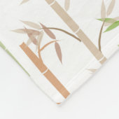 Couverture Polaire Bambou Foliage Oriental Feuilles de verdure (Coin)
