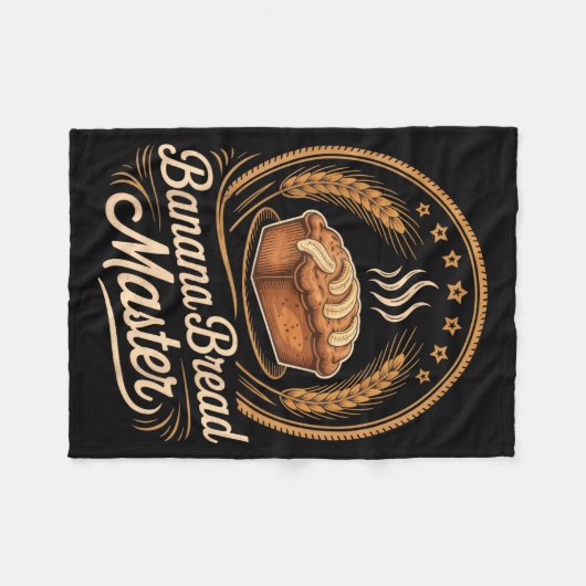 Couverture Polaire Banana Bread Master Baker Chef Humor Fall Baking L (Devant (Horizontal))