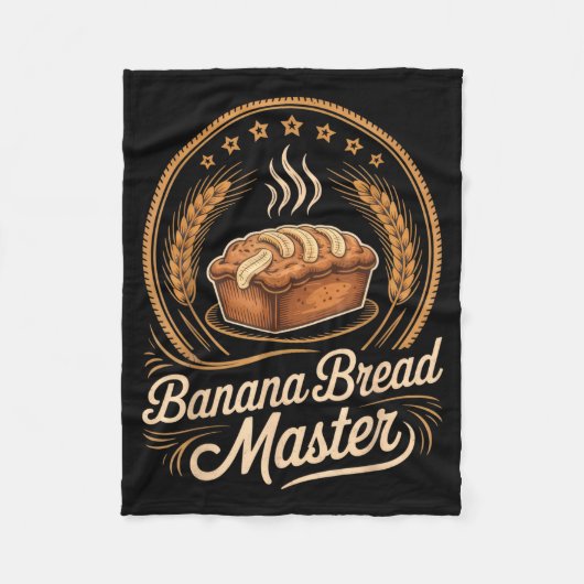 Couverture Polaire Banana Bread Master Baker Chef Humor Fall Baking L (Devant)