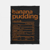 Couverture Polaire Banana Pudding Nutrition Facts Funny Thanksgiving (Devant)