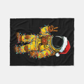 Couverture Polaire Bananaut Space Explorer - Christmas Astronaut Ligh (Devant (Horizontal))