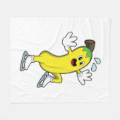 Couverture Polaire Banane au patinage sur glace avec patins sur glace (Devant (Horizontal))