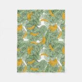 Couverture Polaire Banane tropicale moderne Motif vert (Devant)