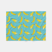 Couverture Polaire Bananes bleues (Devant (Horizontal))