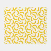 Couverture Polaire Bananes Tropical Fruit Print, jaune et blanc (Devant (Horizontal))