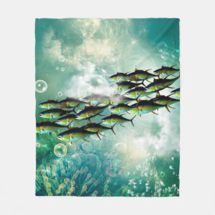 Couverture Polaire Banc merveilleux de poissons