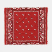 Couverture Polaire Bandana Rouge polaire Blanche (Devant (Horizontal))