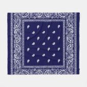 Couverture Polaire Bandana Véritable Blanche polaire Bleue (Devant (Horizontal))