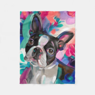 Couverture Polaire Bande-annonce de l'art du chien de Boston Terrier