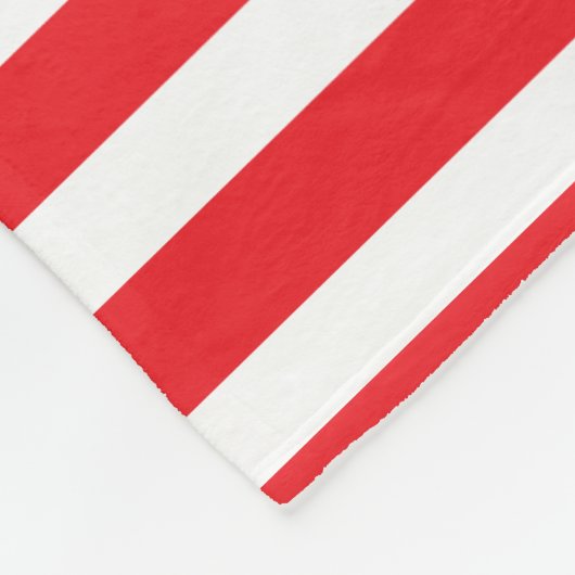 Couverture Polaire Bande blanche et rouge (Coin)