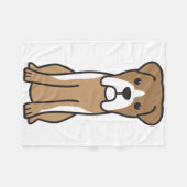 Couverture Polaire Bande dessinée de chien de boxeur de Taureau (Devant (Horizontal))