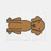 Couverture Polaire Bande dessinée de chien de Vizsla (Devant (Horizontal))