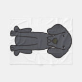 Couverture Polaire Bande dessinée de chien de Weimaraner (Devant (Horizontal))