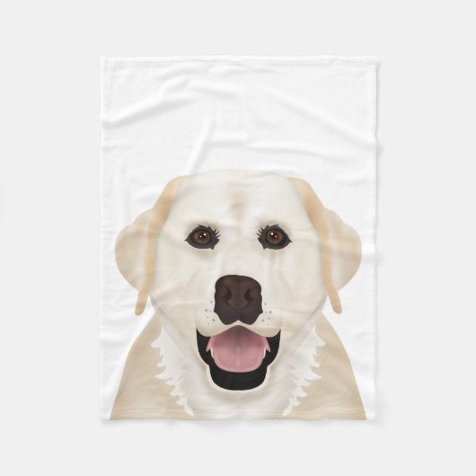 Couverture Polaire bande dessinée jaune de labrador retriever (Devant)