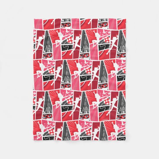 Couverture Polaire Bande dessinée Miraculaire Ladybug Paris Motif (Devant)