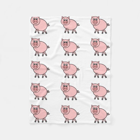 Couverture Polaire Bande dessinée rose de porc (Devant)