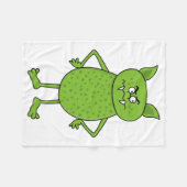 Couverture Polaire Bande dessinée verte mignonne de lutin (Devant (Horizontal))