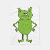 Couverture Polaire Bande dessinée verte mignonne de lutin (Devant)