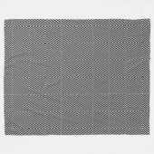 Couverture Polaire Bande géométrique de diamant d'art noir et blanc (Devant (Horizontal))