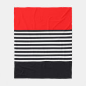 Couverture Polaire Bande Noire Et Blanche (Devant)