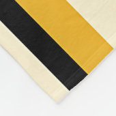 Couverture Polaire Bande noire, jaune, grise et blanche (Coin)