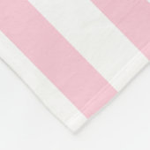 Couverture Polaire Bande rose et blanche (Coin)