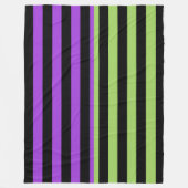 Couverture Polaire Bande verte violette et noire d'Halloween (Devant)