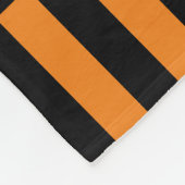 Couverture Polaire Bande verticale orange noire d'Halloween (Coin)