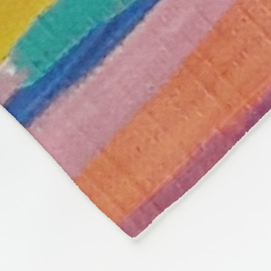 Couverture Polaire Bandes Abstraites roses (Coin)